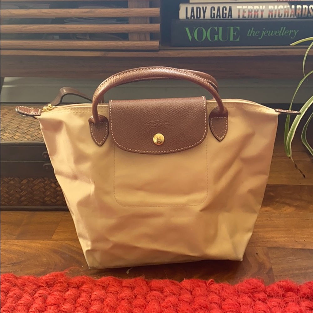 Longchamp Le Pliage Small Handbag Camel tan cream - Picture 1 of 4